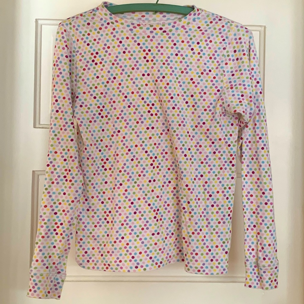 LL Bean Girls size 16 polka dot pajama set